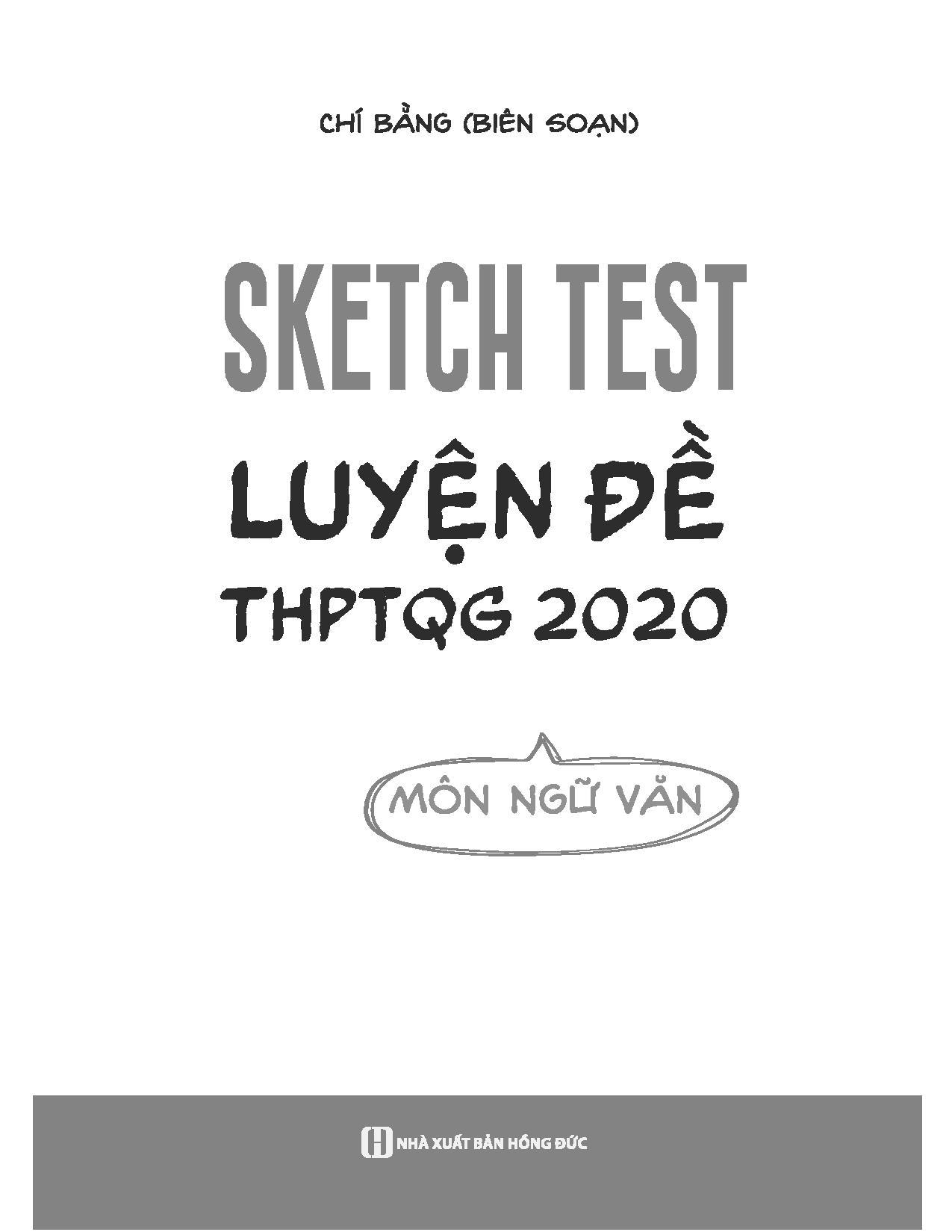 Sketch Test luyện đề THPTQG 2020 môn Văn TV