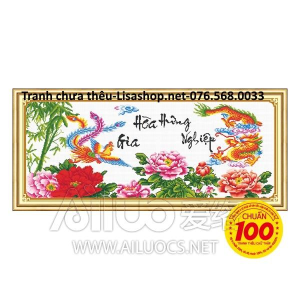 Tranh thêu LONG PHỤNG gia hòa 51365chưa thêu