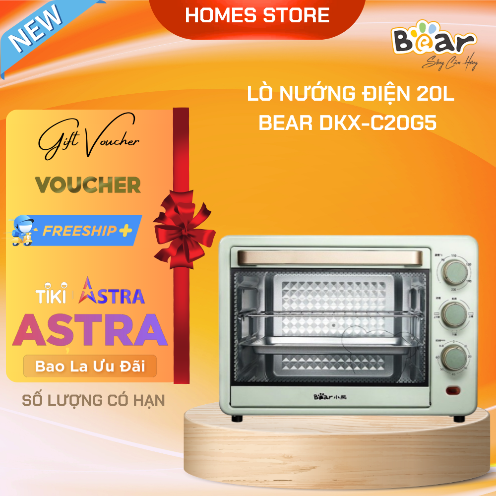 Lò Nướng Điện Đa Năng BEAR DKX-C20G5, Dung Tích 32L, Công Suất 1500W - Hàng Chính Hãng