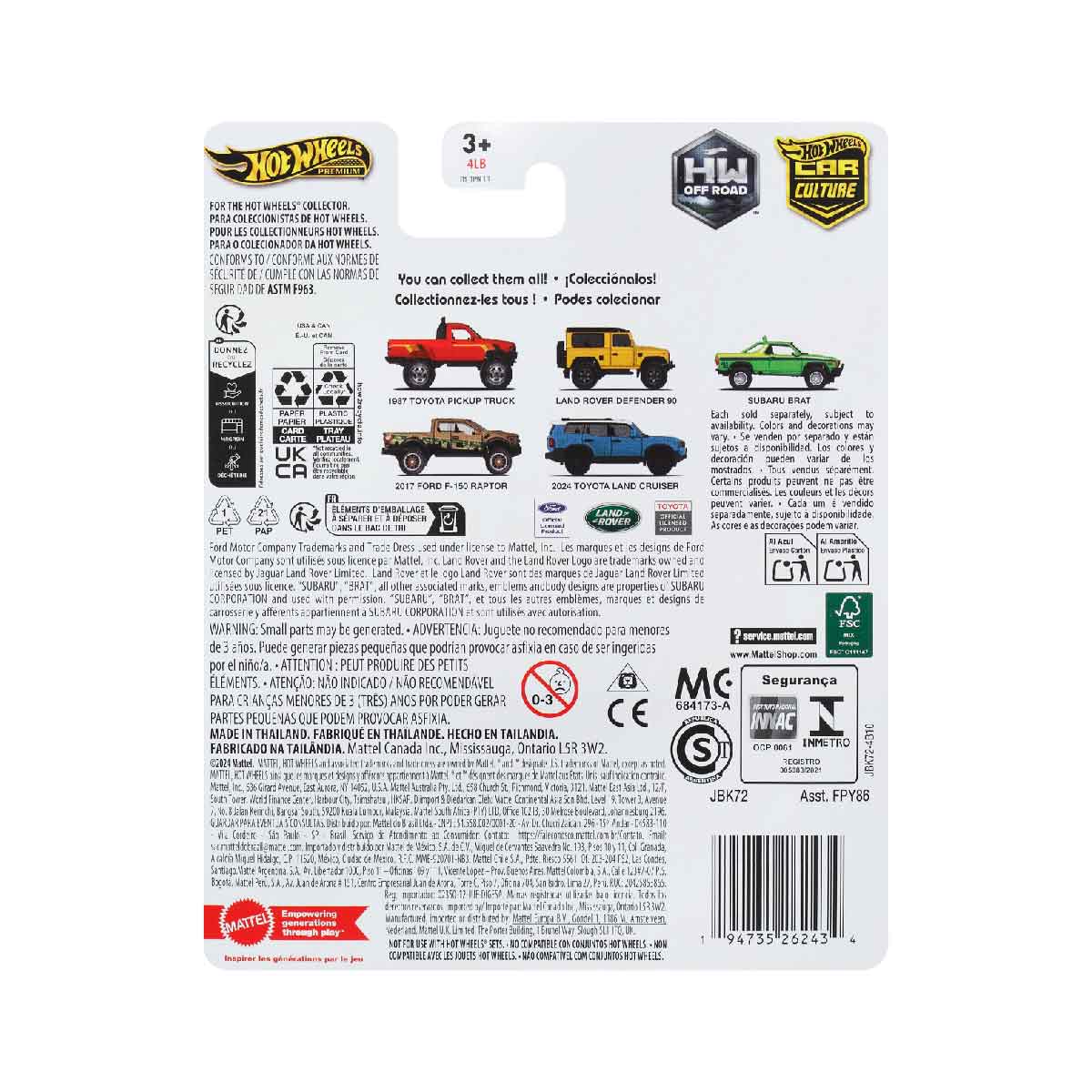 Đồ Chơi Siêu Xe Sang Trọng Subaru B.R.A.T HOT WHEELS JBK72/FPY86 