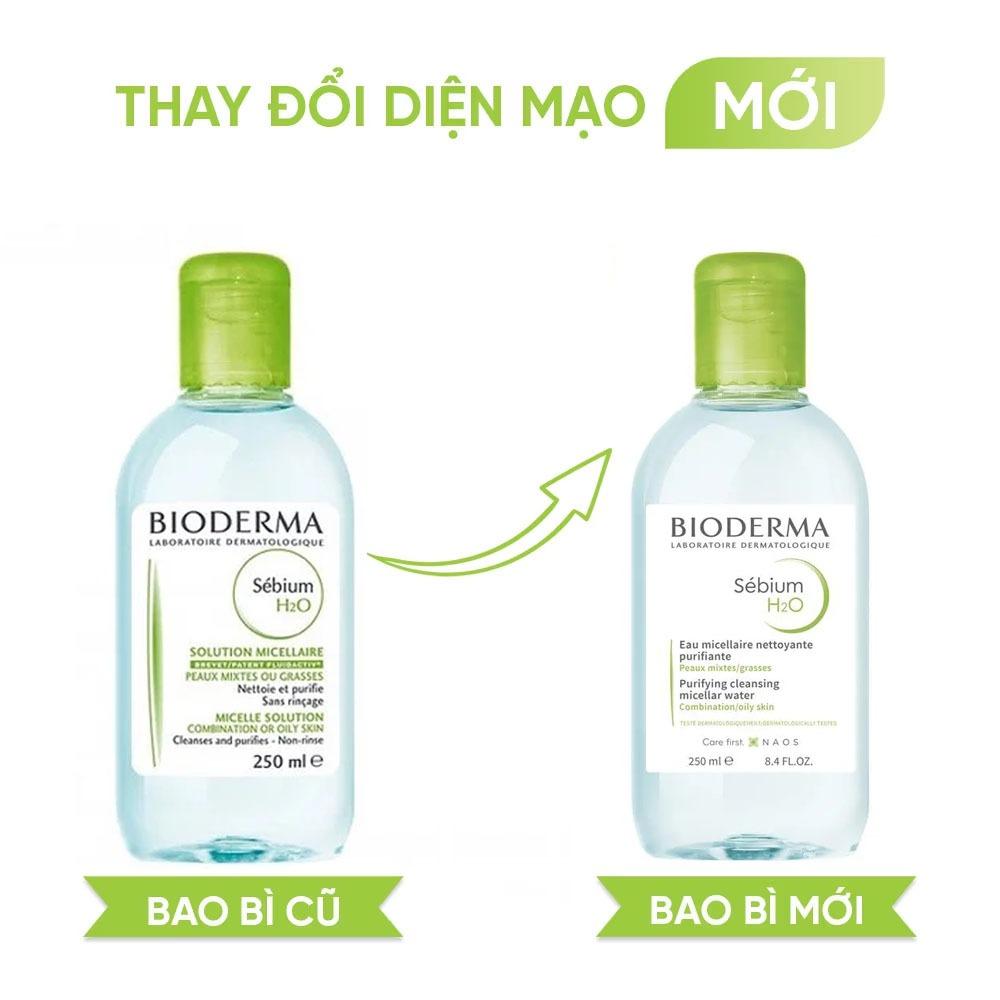 Nước Tẩy Trang Dành Cho Da Nhờn Mụn Bioderma Sebium H20 250ml