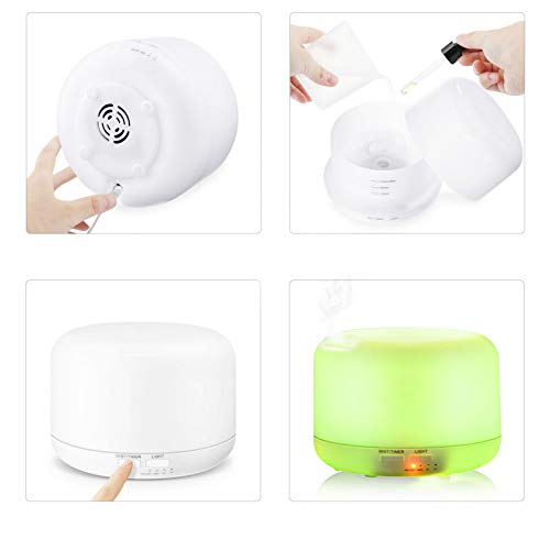 Máy Phun Sương, Tạo Độ Ẩm 500ML Có Đèn Led 7 Chế Độ Màu - Hàng Chính Hãng