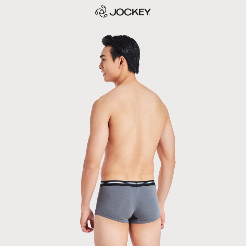 Quần Lót Nam Thun Cotton Jockey Dáng Trunk Boxer Co Giãn Thoải Mái Màu Xám đậm - J1249_P1