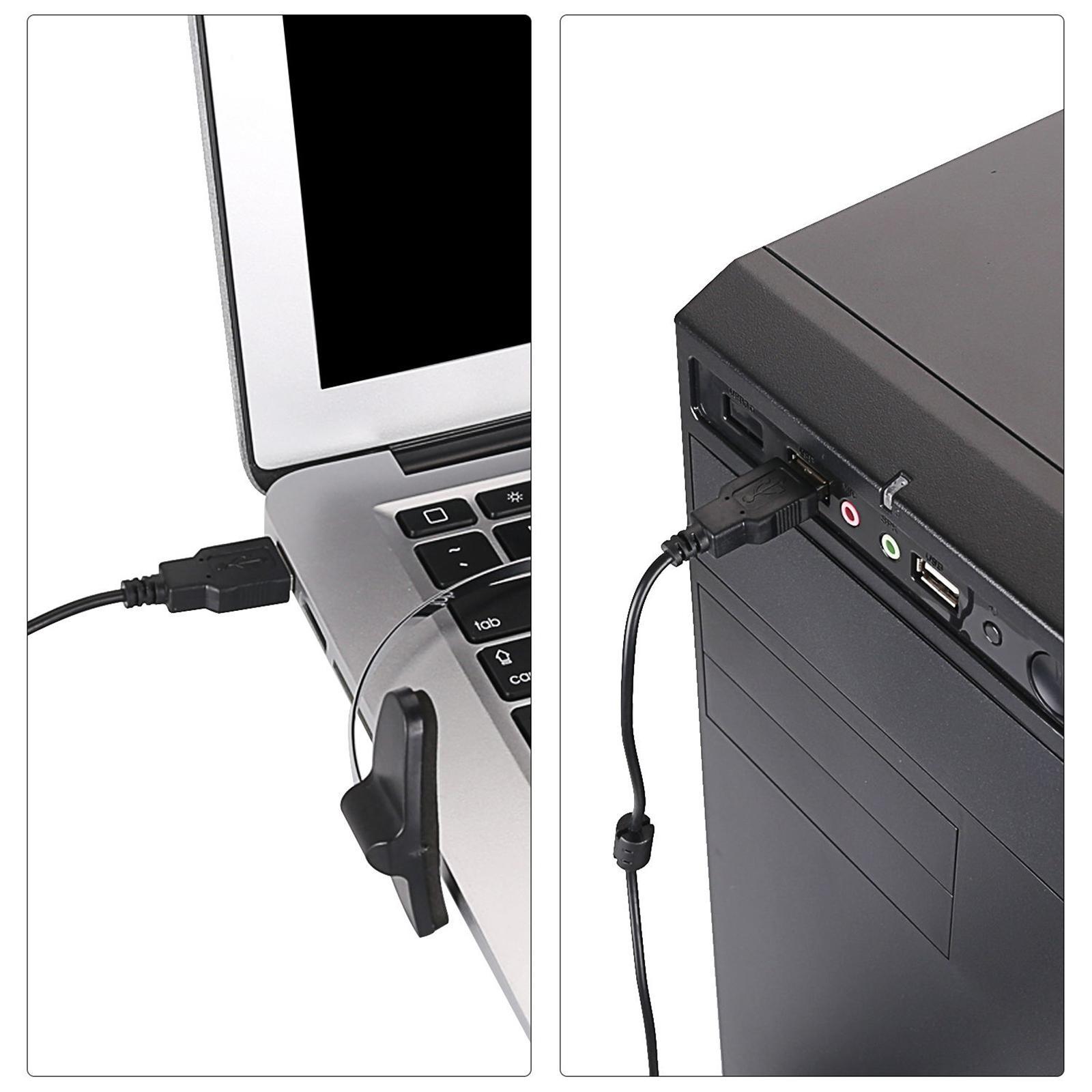 USB Computer Headset Rotating Microphone Comfortable for Call Center