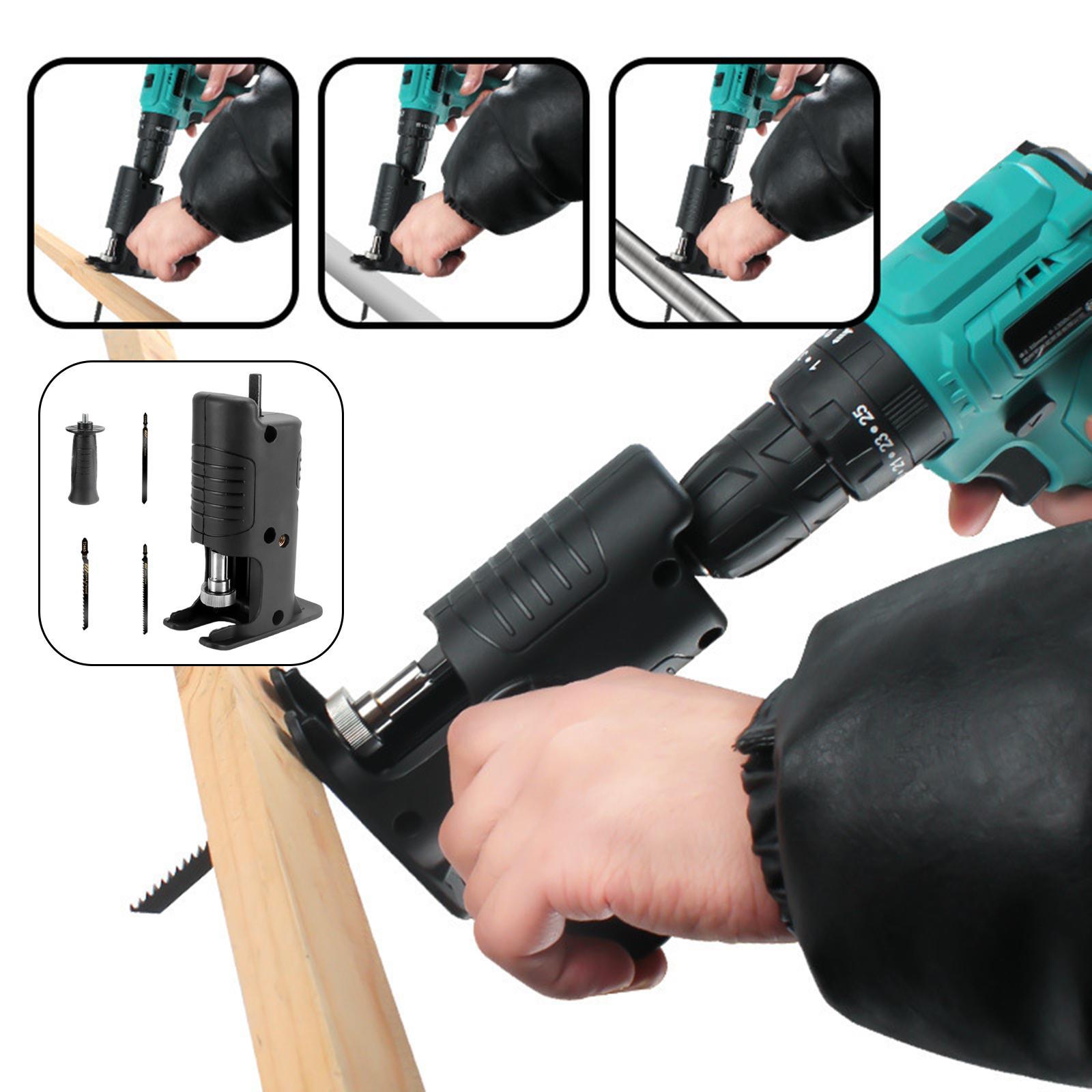 Electric Drill Modified to Electric Saws Accessory Conversion for Cutting