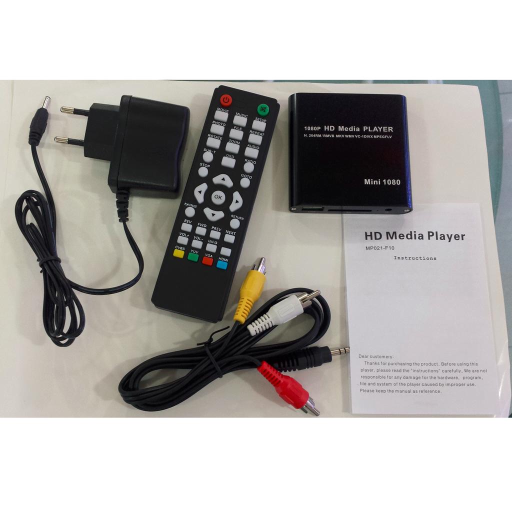 Black 1080P HD HDMI Media Player RMVB MKV for SD SDHC USB JPEG EU Plug