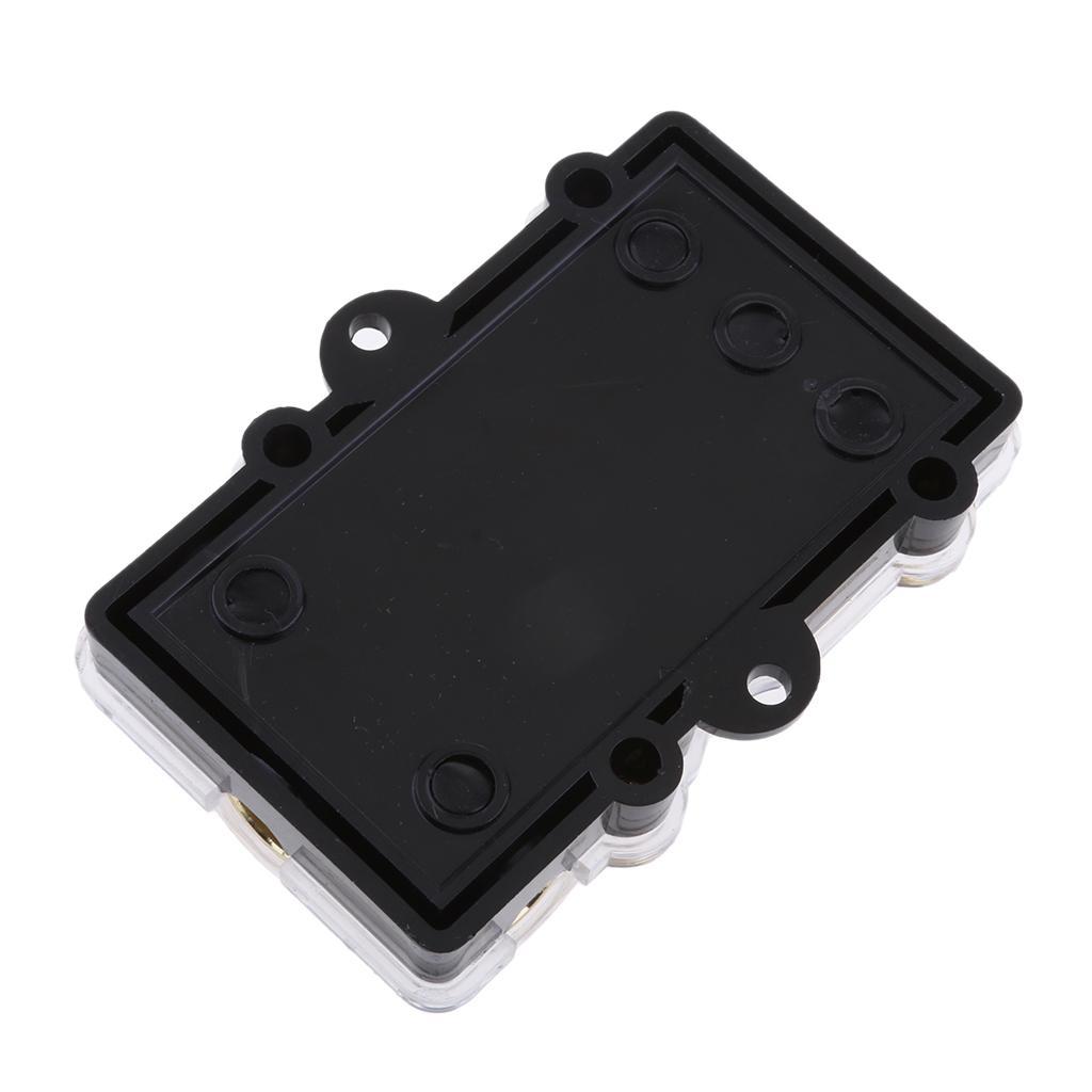 3 Way Power Distribution Block 4/8 AWG Gauge AGU Fuse Holder 60Amp