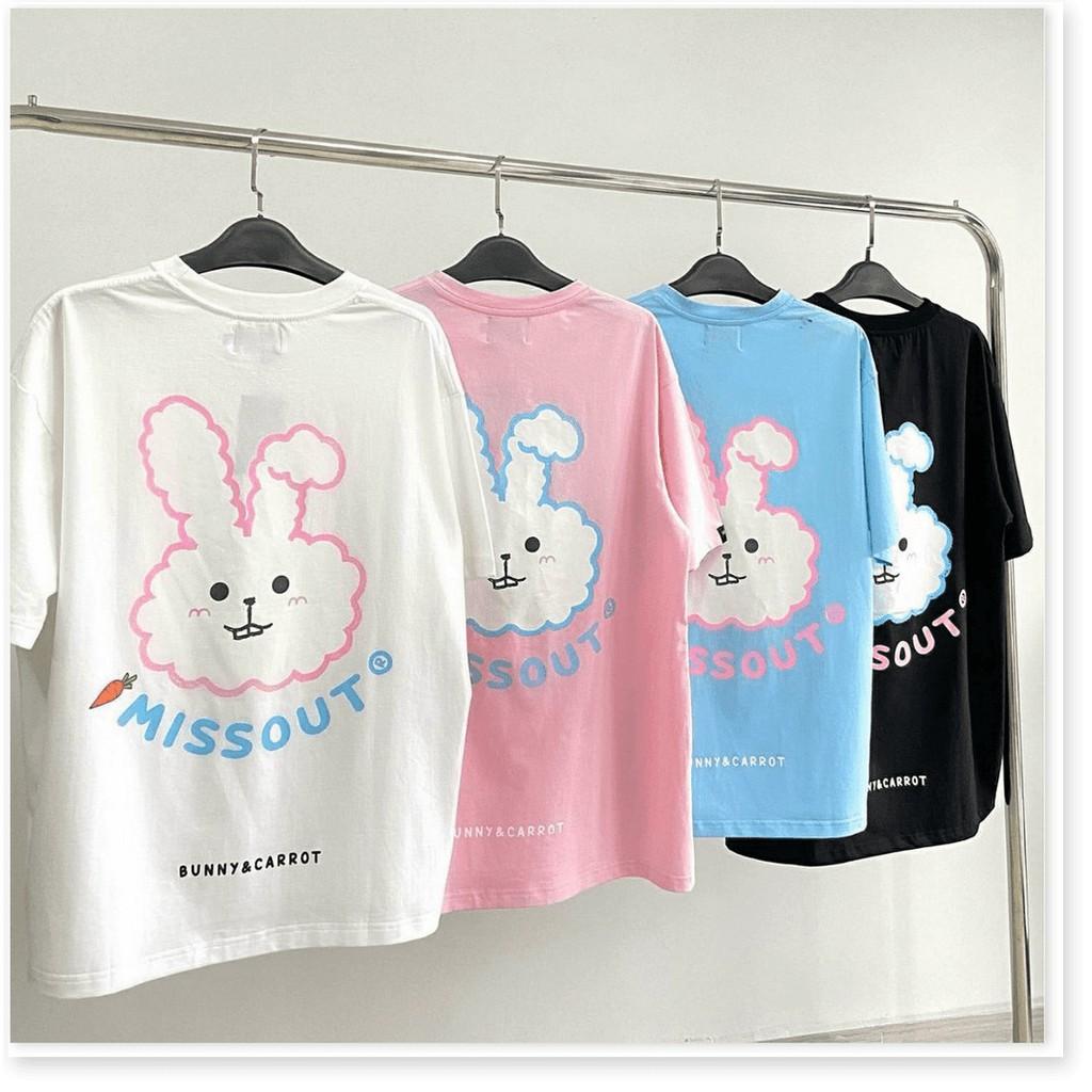 Áo Thun Tay Lỡ MISSOUT BUNNY Form Rộng Unisex AQA1807 25 aomivn