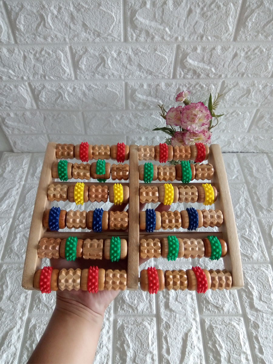 BÀN MASSAGE CHÂN, LĂN CHÂN GỖ BỒ ĐỀ LOẠI 21CMX25CM MX21