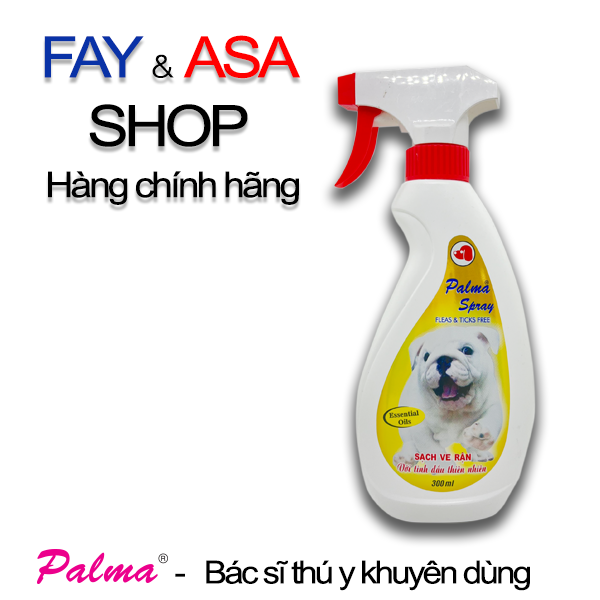 Sạch ve rận - Palma Spray 300ml - Tinh dầu thiên nhiên, an toàn, hiệu quả