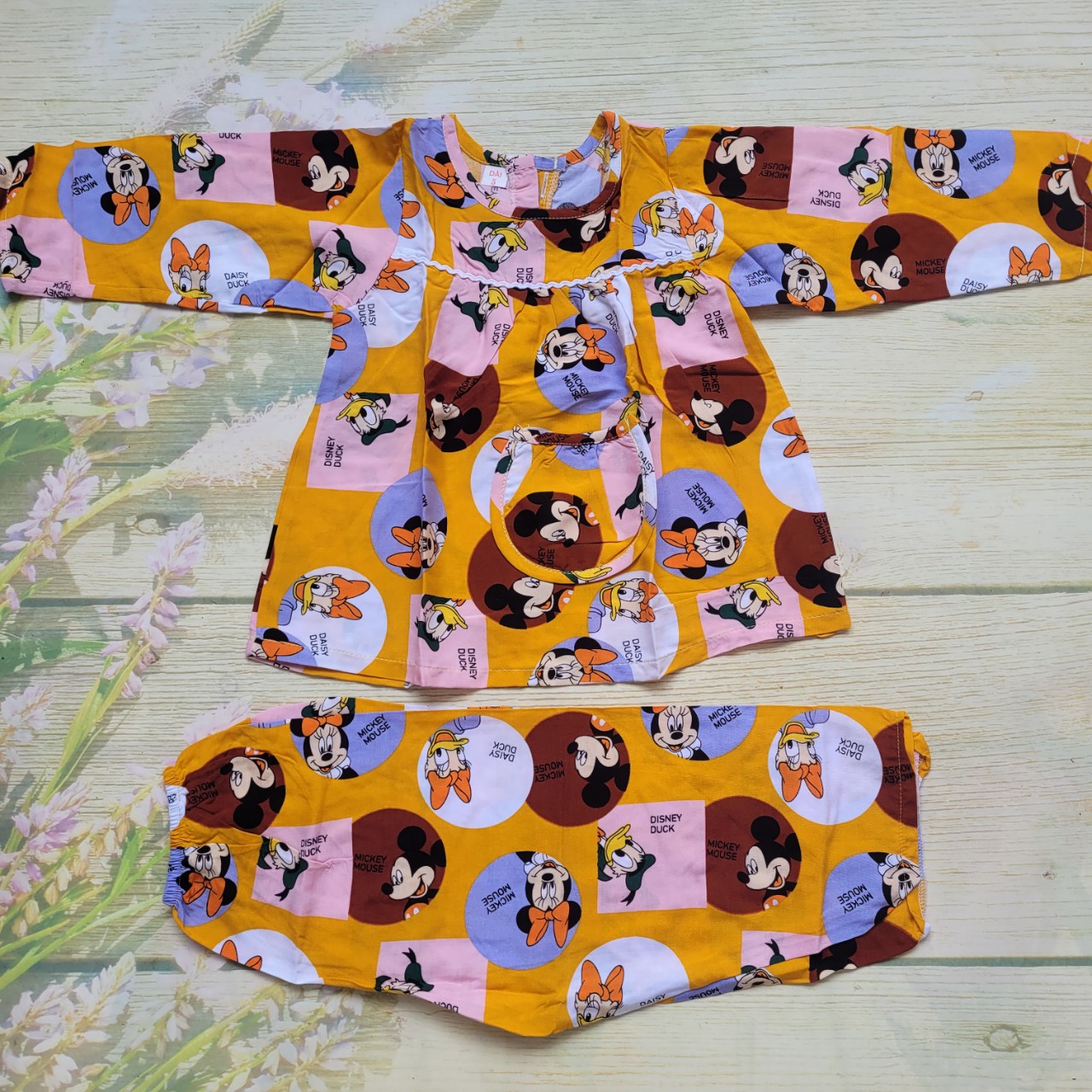 Đồ bộ tole lanh bé gái dài size 8