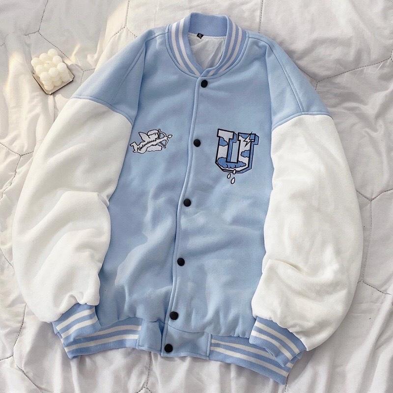 Áo Khoác Cardigan Bomber Nỉ Bông UNDERTRAP Form Rộng Unisex Nam Nữ Ulzzang Phong Cách Hàn Quốc