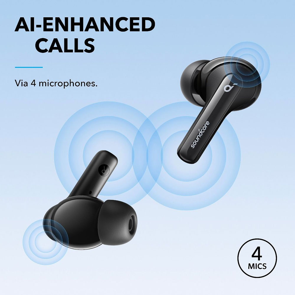 Tai nghe không dây SOUNDCORE (by ANKER) Life Note 3i True Wireless (TWS), 36 giờ sử dụng, kháng nước IPX5, tích hợp 4 micro, sạc nhanh 10 phút dùng 2 tiếng, bluetooth 5.2 mới nhất kết nối nhanh với điện thoại - A3983