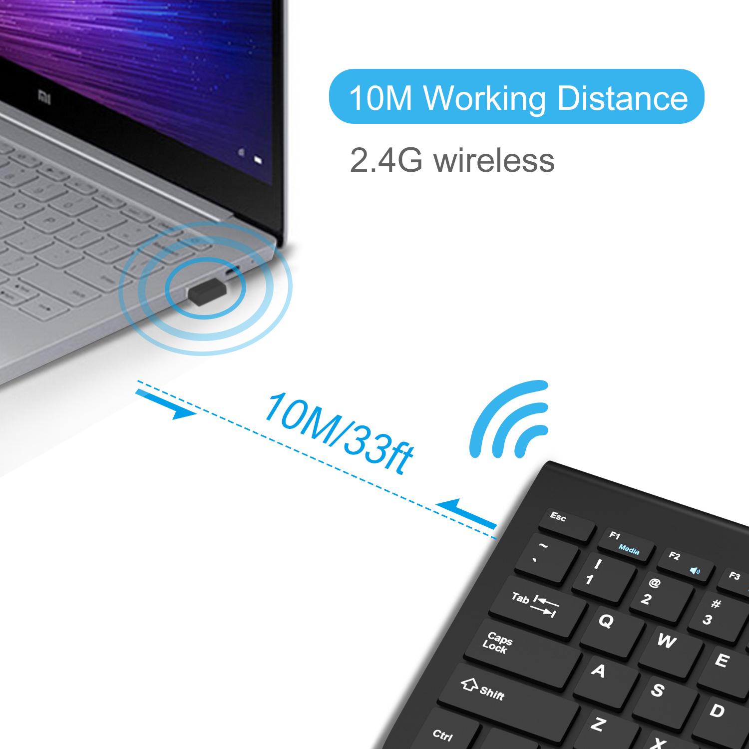 Bàn Phím Và Chuột Không Dây 2.4G USB Mini Bàn Phím Chuột Combo Noiseless Công Thái Bàn Phím Chuột Dành Cho Máy Tính Laptop tivi