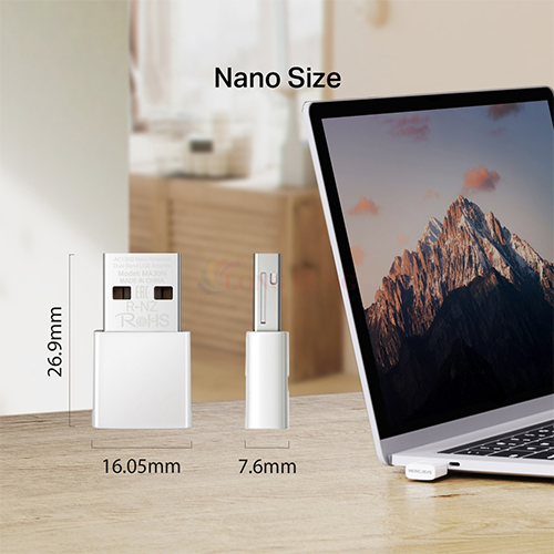 USB Wifi Mercusys AC1300 Nano Wireless Dual Band USB Adapter МАЗ0N - Hàng chính hãng