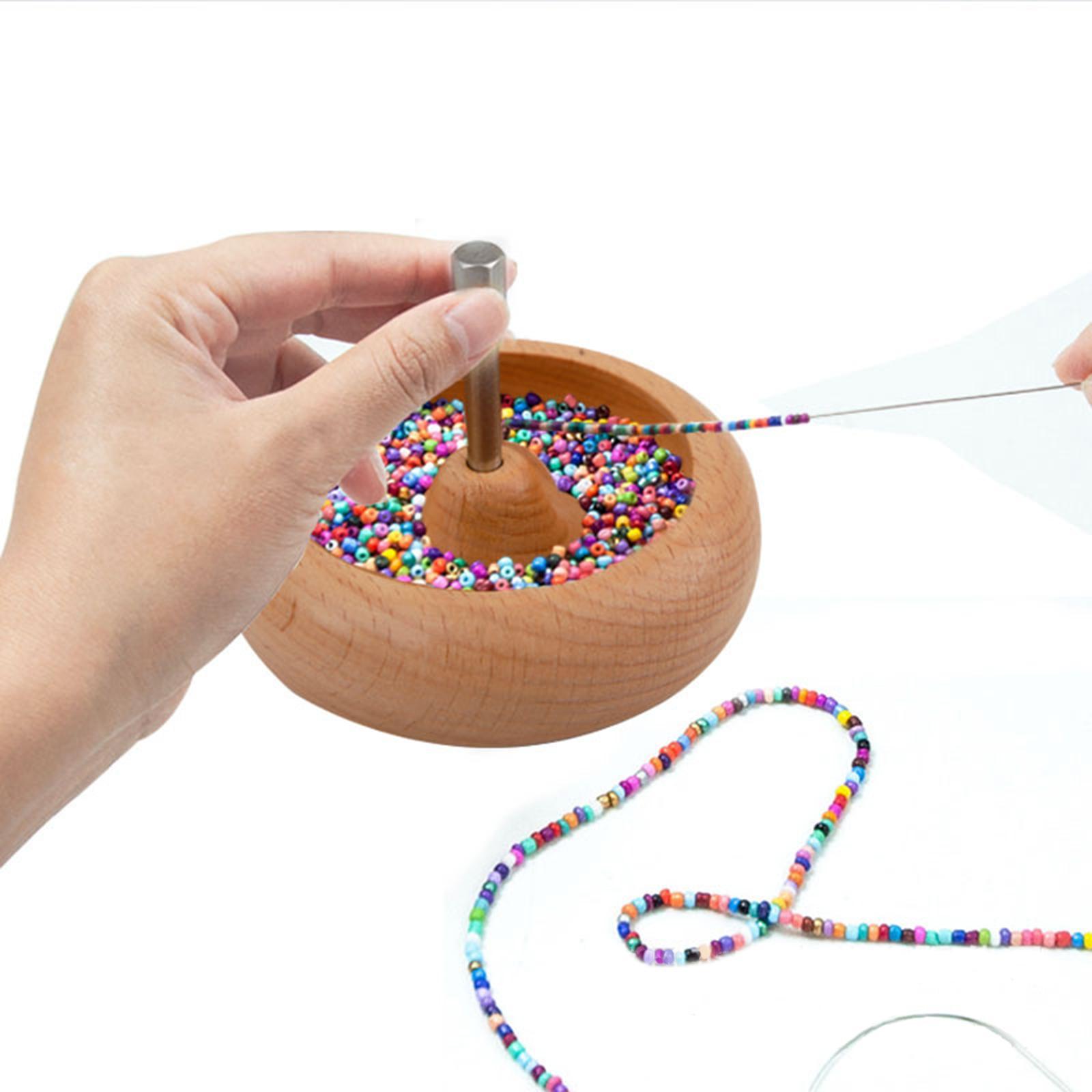 Wooden Bead Beading Bowl for Bracelets DIY Arts Crafts