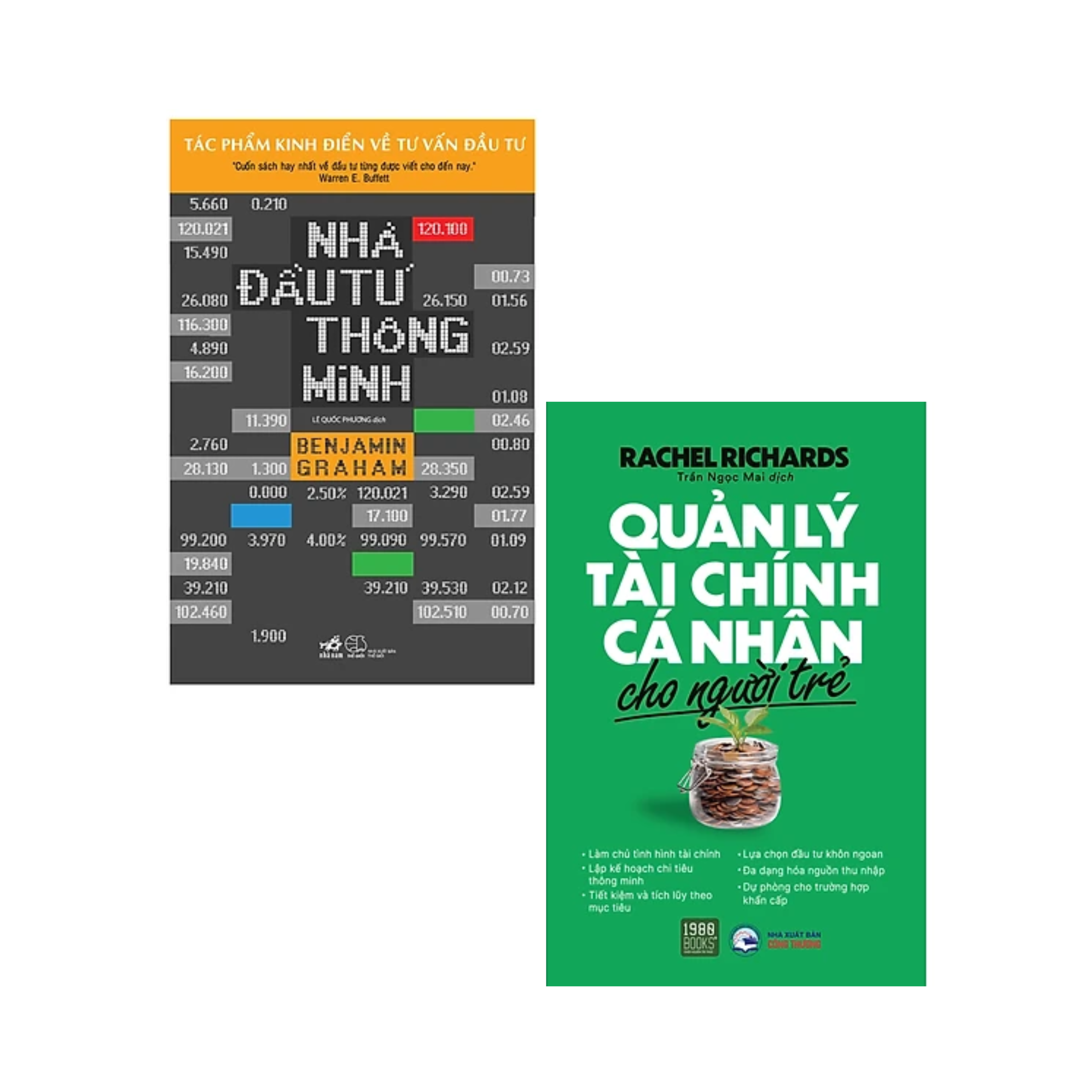 Combo 2Q Sách Bí Quyết Đầu Tư Sáng Suốt Để Gia Tăng Thu Nhập :  Quản Lý Tài Chính Cá Nhân Cho Người Trẻ + Nhà Đầu Tư Thông Minh - Tái Bản 2020