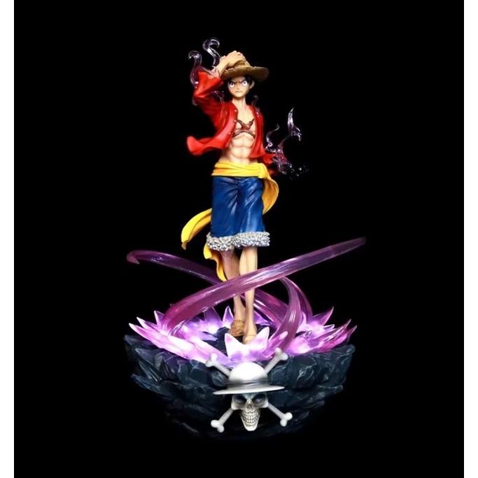 Mô hình Luffy Haki tím có Led 41cm - One Piece