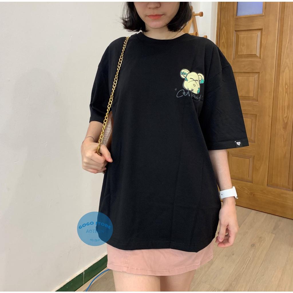 Áo thun unisex lưng gấu phát quang