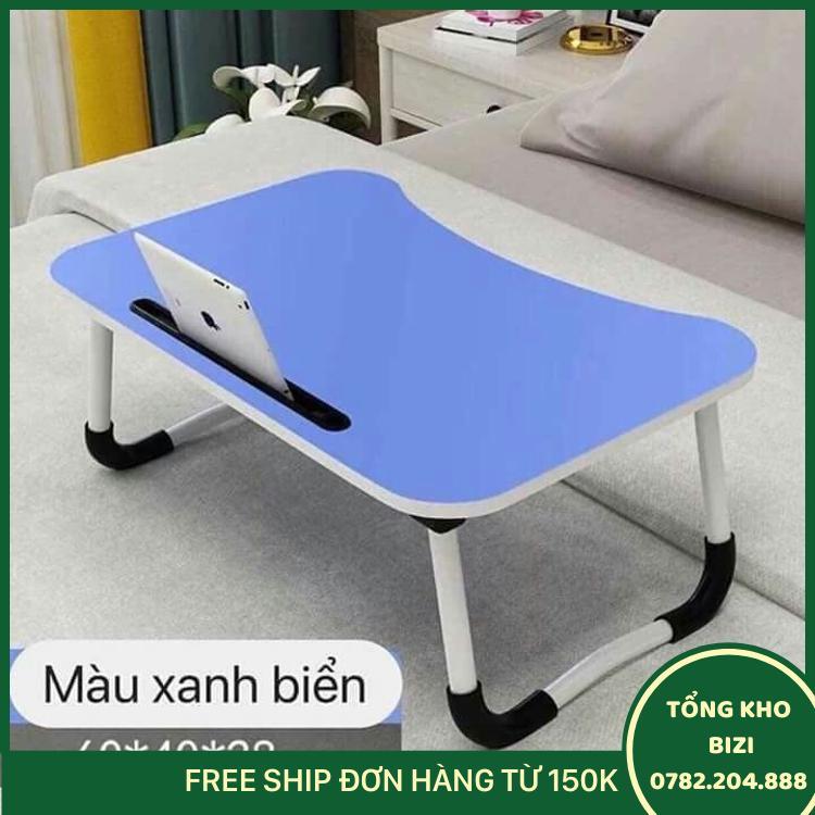 Bàn Học Gỗ Gấp Gọn,Bàn Gỗ Có Khe Cắm(Giao Màu Ngẫu Nhiên) - Free Ship Toàn Quốc