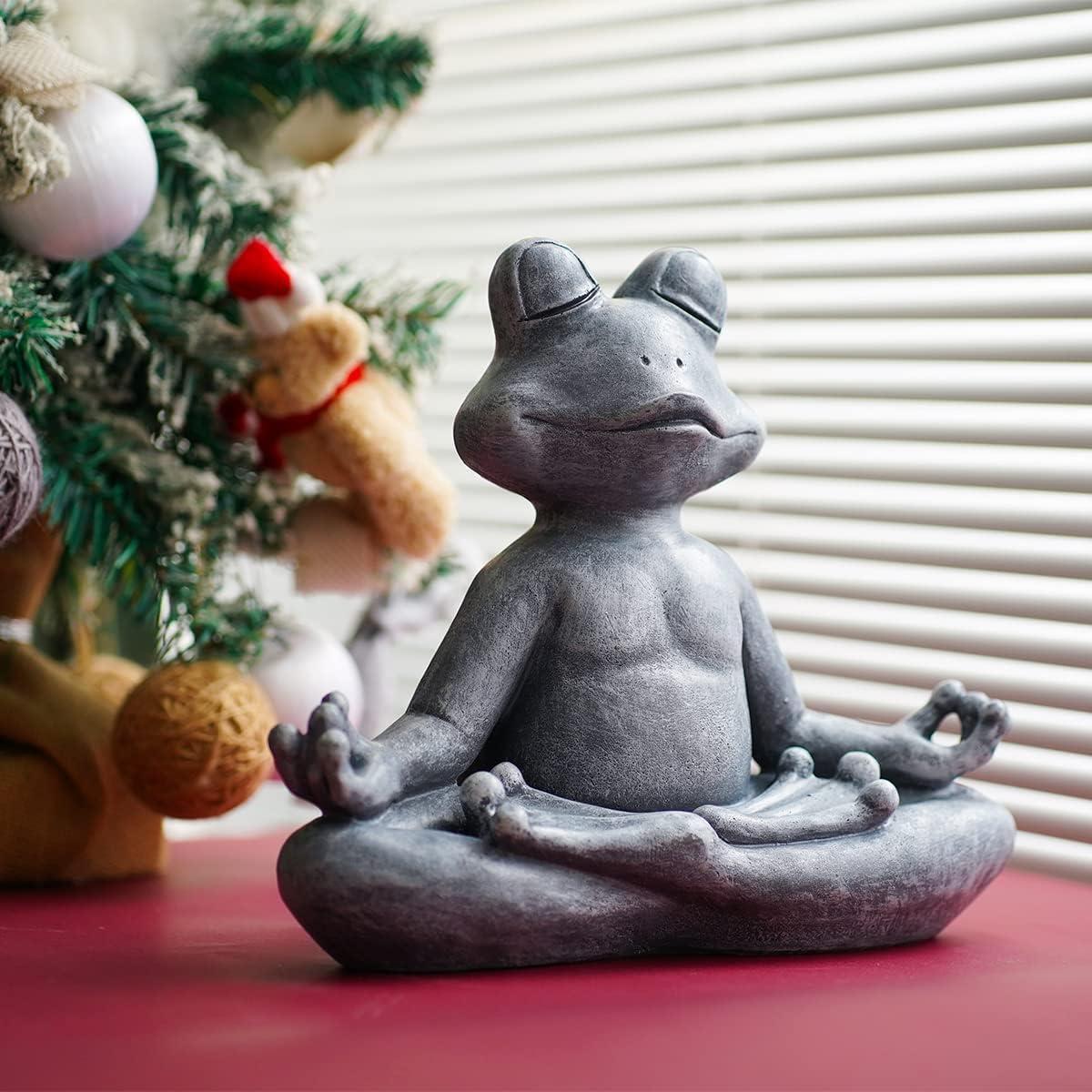 Thiền ban đầu Zen Yoga Frog Tượng Vườn Tượng Garden - quà tặng, Tác phẩm điêu khắc trong nhà/ngoài trời