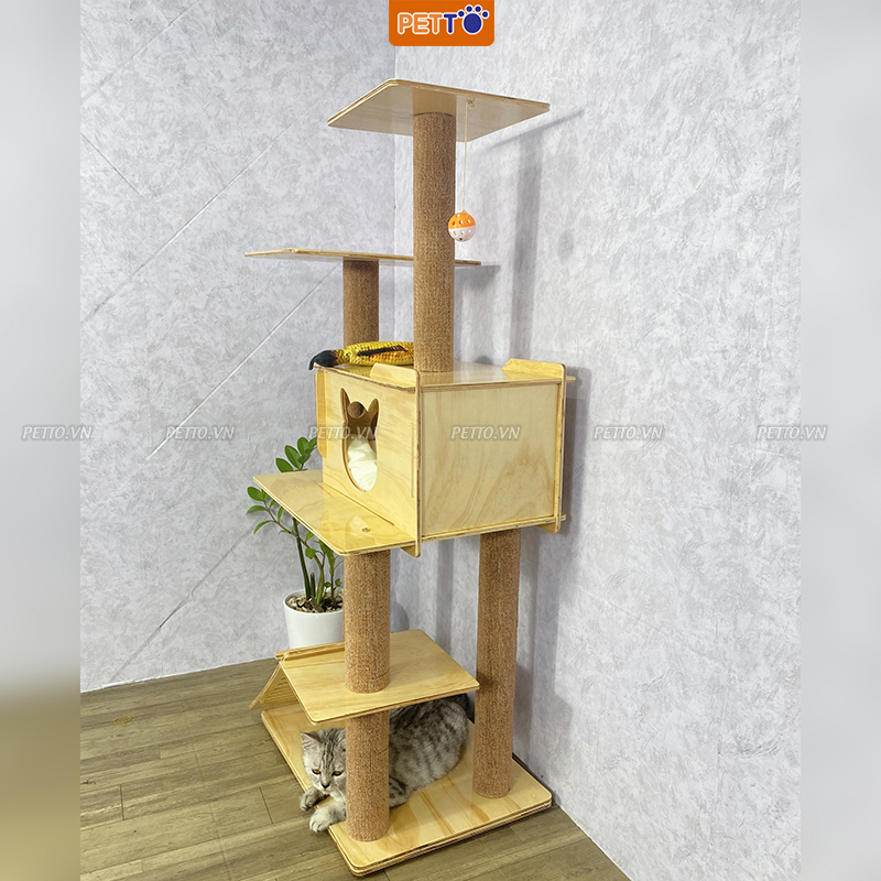 Nhà Cây Cho mèo 2 Tầng Độc Đáo CH005