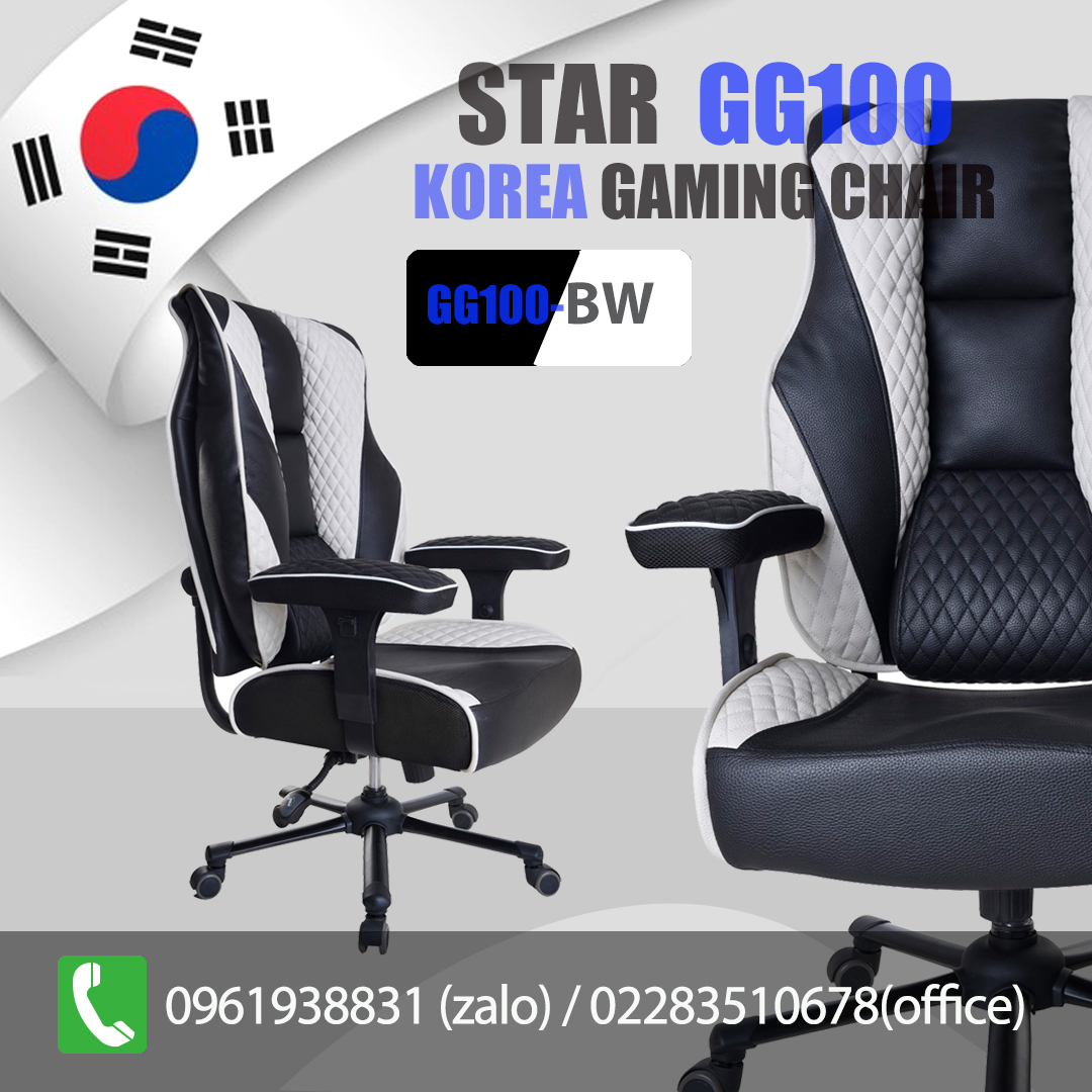 Ghế Game, Ghế Giám đốc cao cấp GG100 Đen Trắng