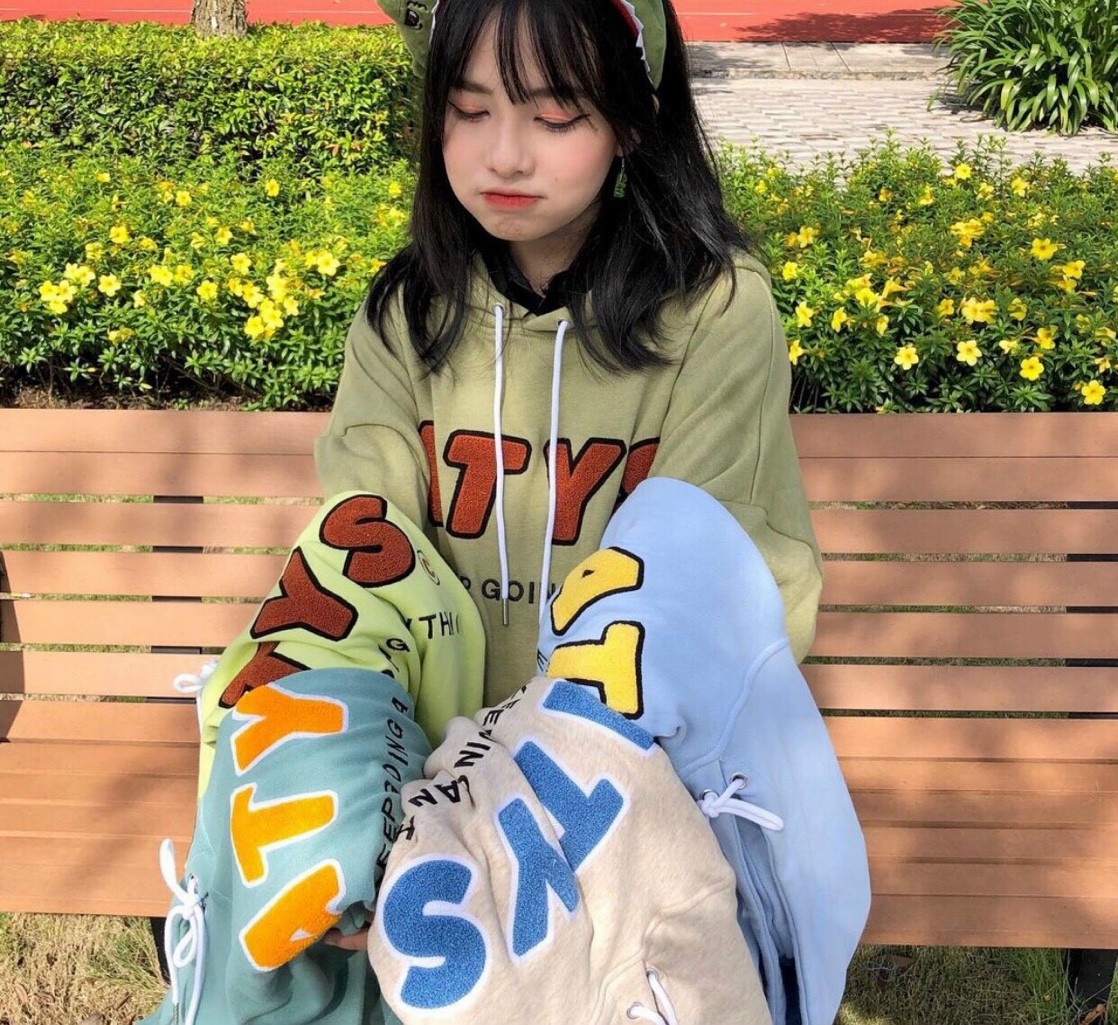 Áo hoodie atys màu xanh unisex ullzang, Áo khoác hoodie in logo nổi ATYS thun nỉ ngoại form 70kg  Chất nỉ dày mịn bao đẹp, Áo hoodie ATYS sẵn hàng Chất nỉ ngoại siu đẹp Phom to đại tay bồng form thụng