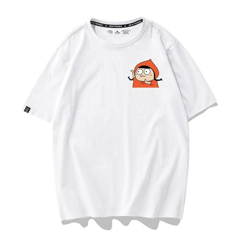  Áo Thun Trơn Icon Nhiều Màu Couple Nam Nữ Họa Tiết Cô Bé Quàng Khăn Đỏ - Unisex - Cotton - AT011