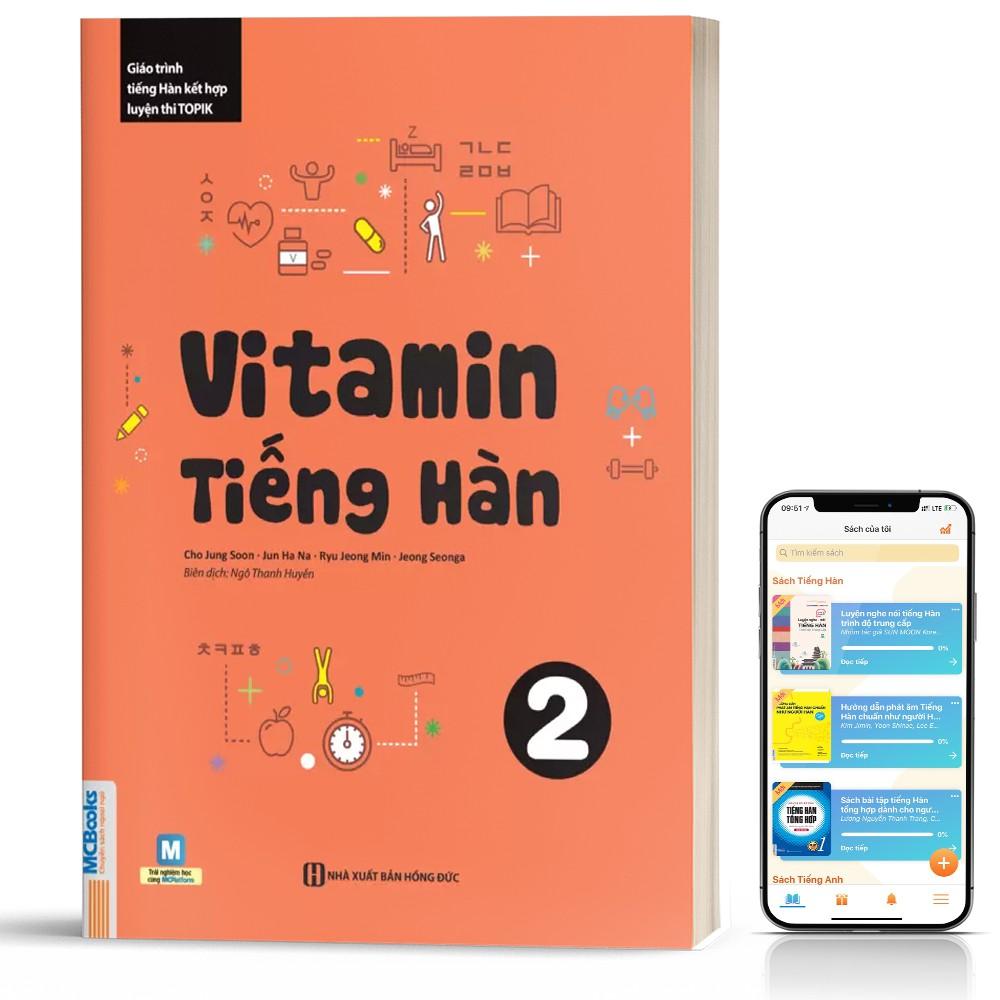 Sách - Vitamin Tiếng Hàn 2 Cho Người Mới Bắt Đầu - Học Kèm App Online