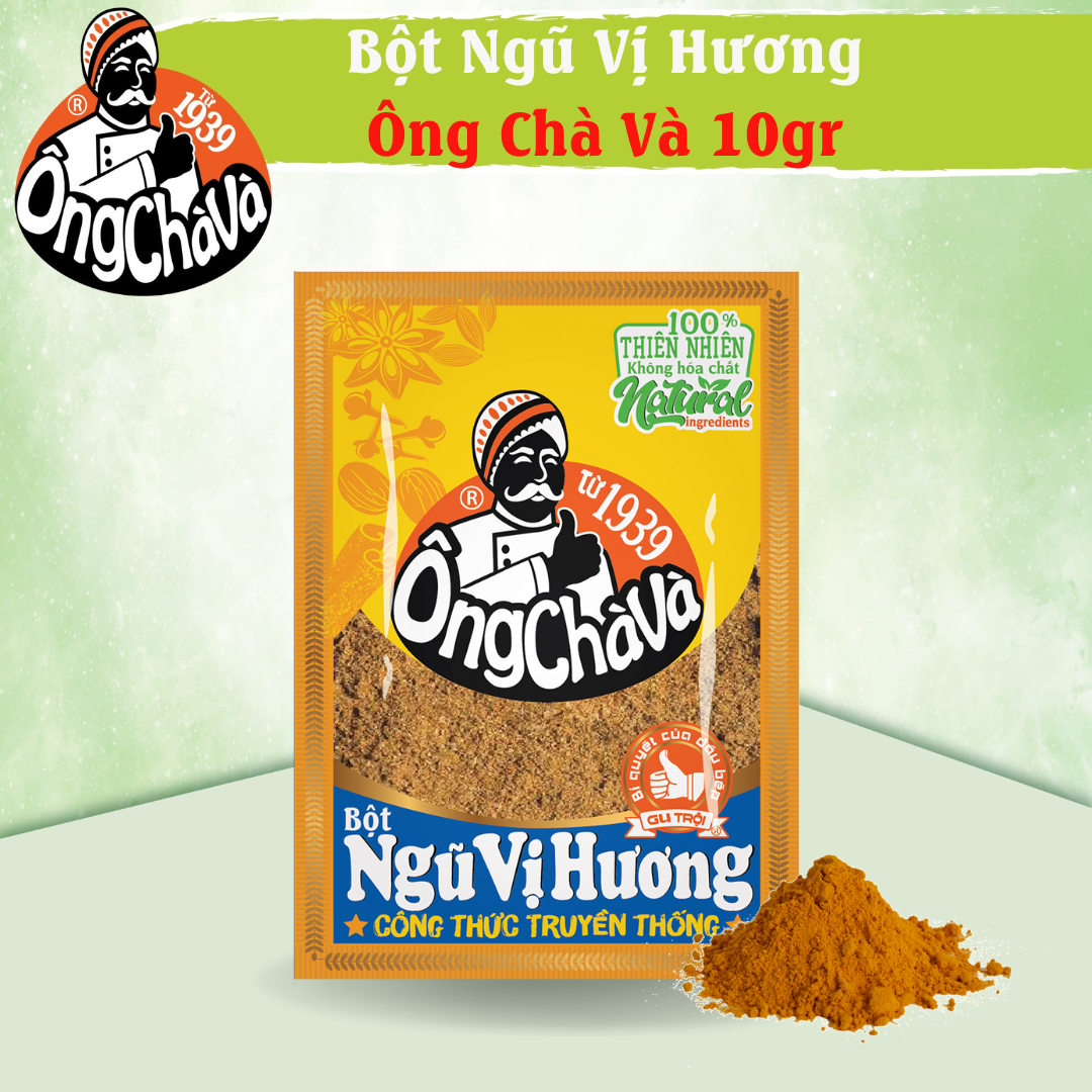 Bột NGŨ VỊ HƯƠNG 10gram Ông Chà Và - Gói nhỏ tiện lợi, tiết kiệm
