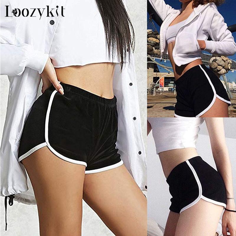 Phụ nữ mùa hè liền mạch yoga quần short tập thể dục chạy tập luyện bình thường tập thể dục sexy chạy bộ ngắn quần legging khô nhanh Color: Black Size: S