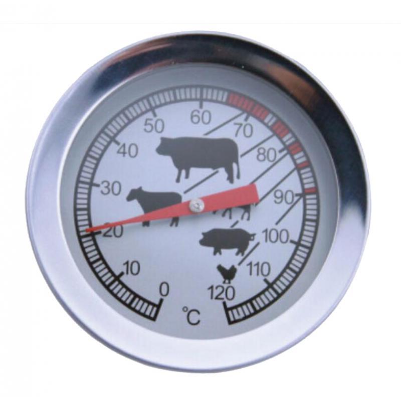 2Pieces Dial Thermometer Probe-Type Coffee Milk Drinks BBQ Meat