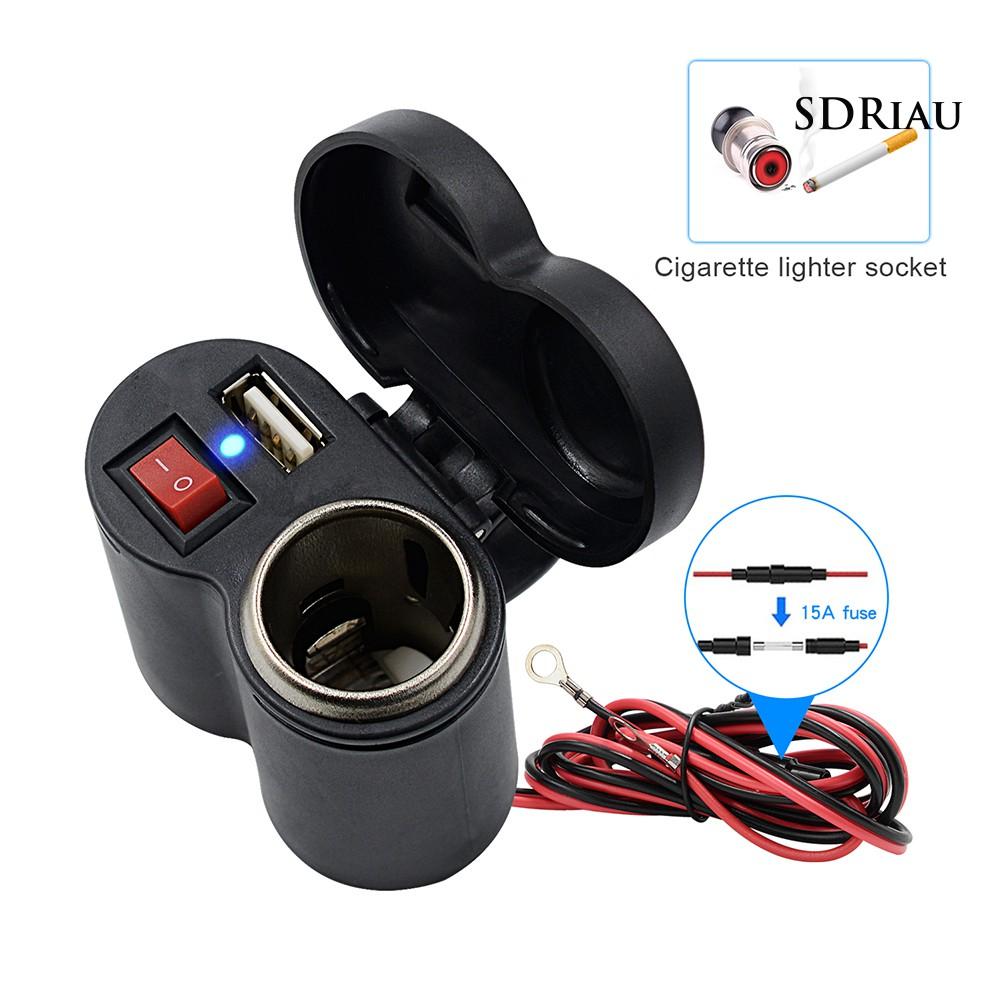 Tẩu Sạc Usb Đa Năng Trên Xe Mô Tô Tiện Dụng