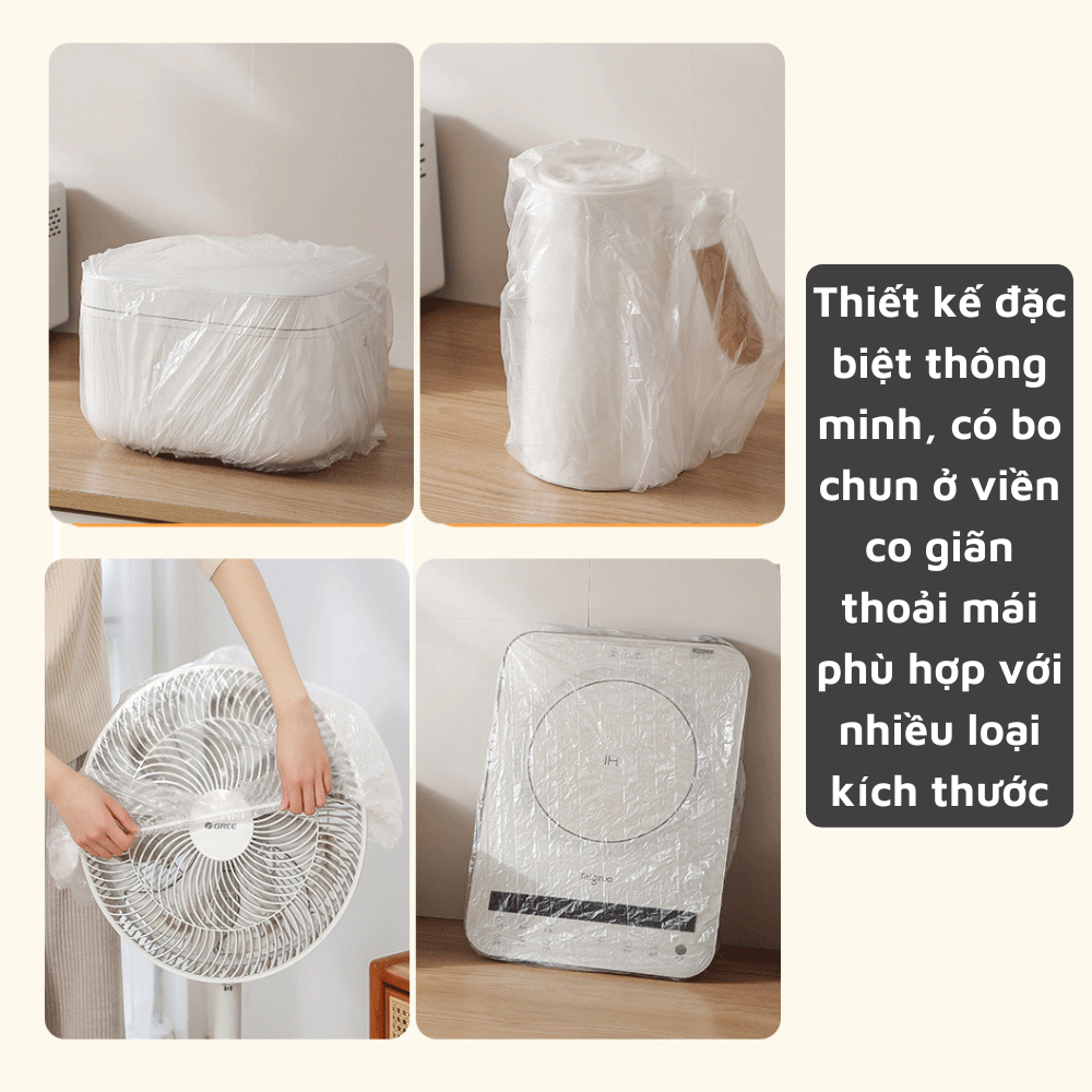 TÚI 50C MÀNG BỌC PE CHỐNG BỤI BẢO VỆ ĐỒ DÙNG, ĐỒ GIA DỤNG ĐA NĂNG KT 60*70cm