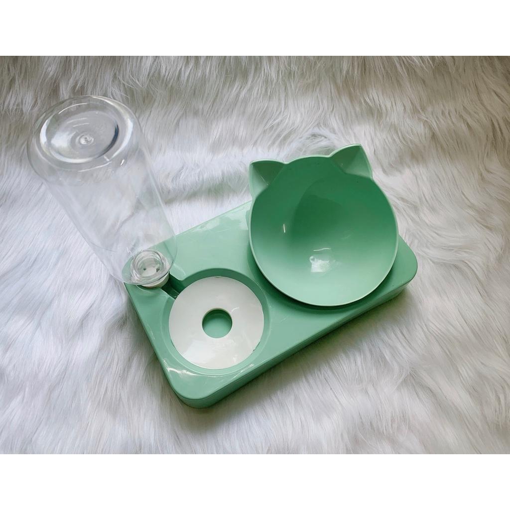 Bát ăn đầu mèo kèm bình nước tự động cho chó mèo, thú cưng được gia công sản xuất tại việt nam siêu rẻ