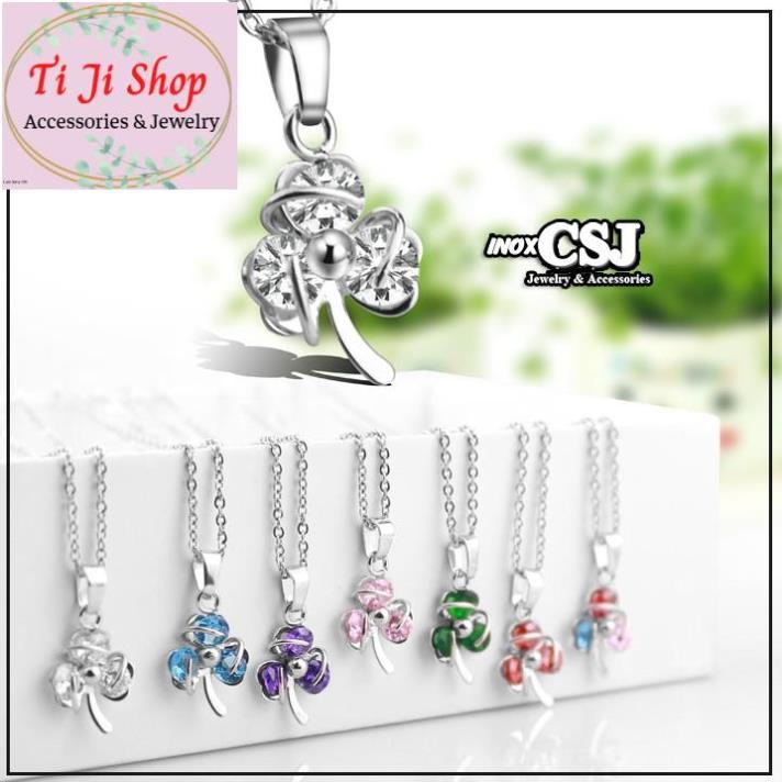 DÂY CHUYỀN NỮ INOX CỎ LÁ - siêu đẹp,