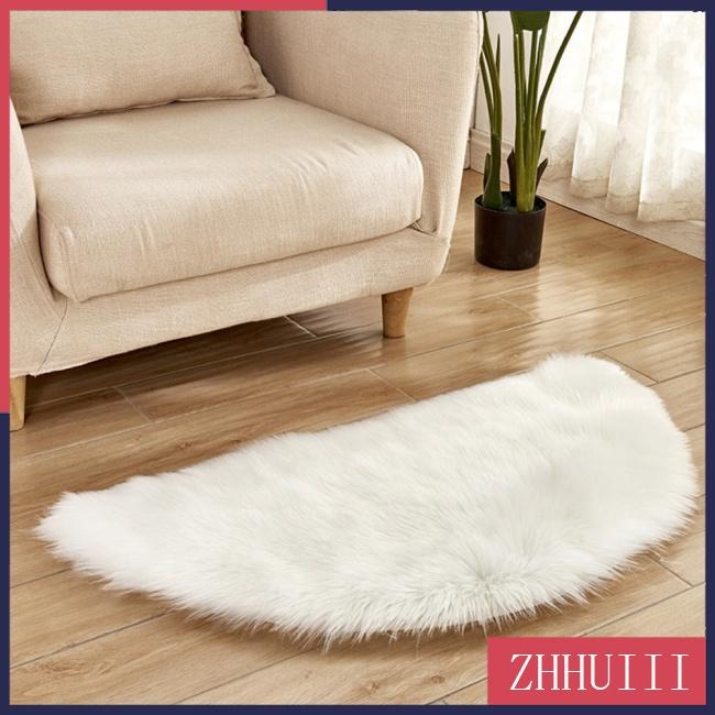 JT Semi-circle Plush Round Area Rugs for Kids Girls Room Carpet Nursery Rug Bedroom Living Room Floor Carpet
