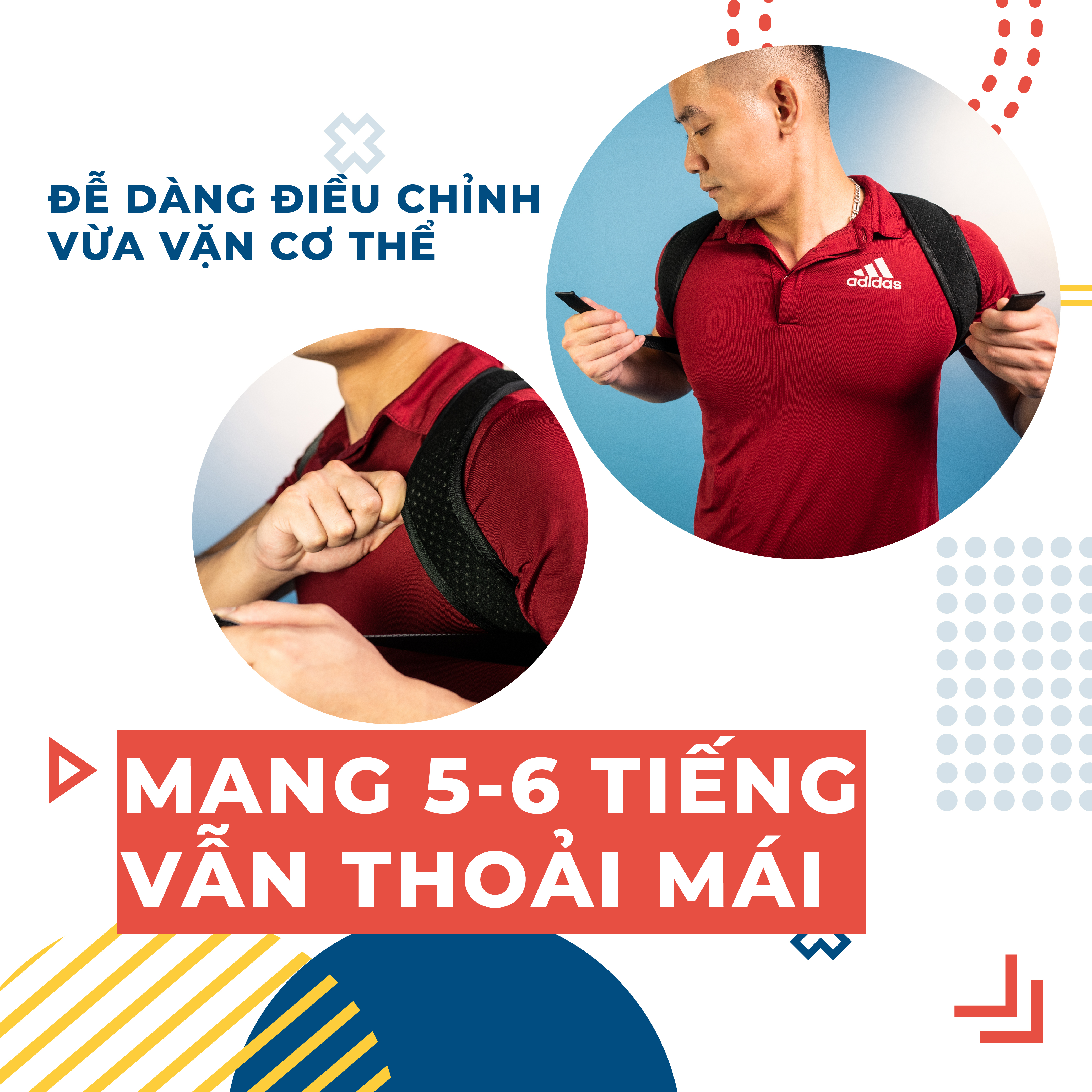 Đai Chống Gù Lưng Tiêu Chuẩn Đức ANDEGO - Đai Định Hình Cột Sống, Chỉnh Tư Thế Lưng Cao Cấp - Phù Hợp Với Mọi Độ Tuổi - Chữa Hiệu Quả Chứng Gù Lưng, Lưng Tôm, Cong Vẹo Cột Sống - Phân Phối Chính Hãng