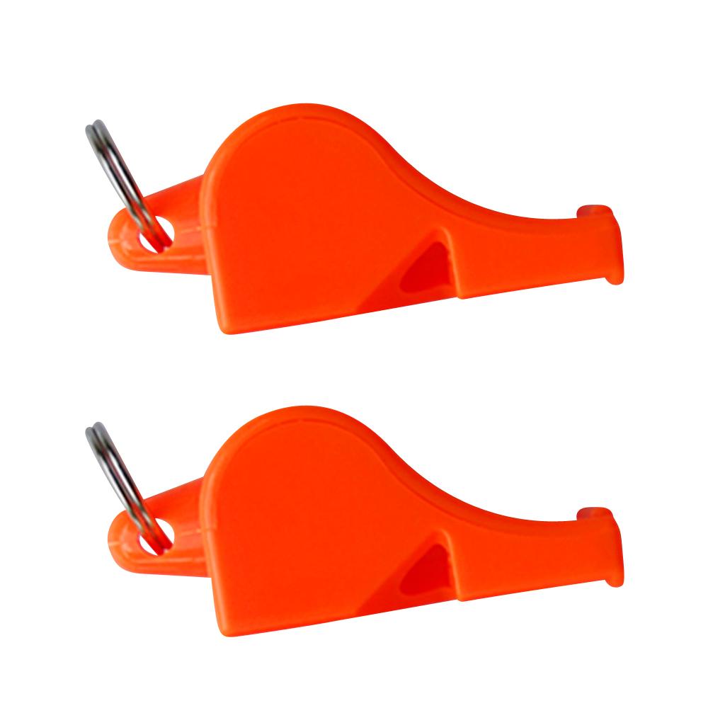 2 Pieces Safety Whistle Super Loud Sports Referee Whistle Emergency Survival Whistle for Outdoor Hiking Camping Fishing Travel
