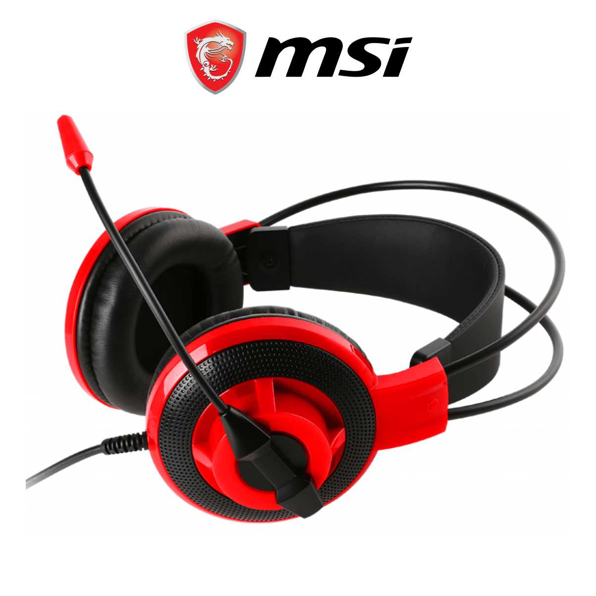 Tai Nghe Chụp Tai Gaming MSI DS501 Âm Thanh 7.1, Tích Hợp Mic, Dây Cắm USB Dài 2.1M - Hàng Chính Hãng