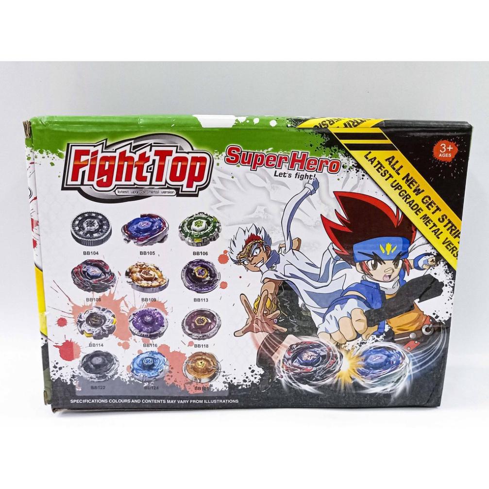 (ảnh thật) Bộ 4 Con quay BeyBlade + Tay cầm - Con quay vòng xoay thần tốc giá rẻ sập sàn