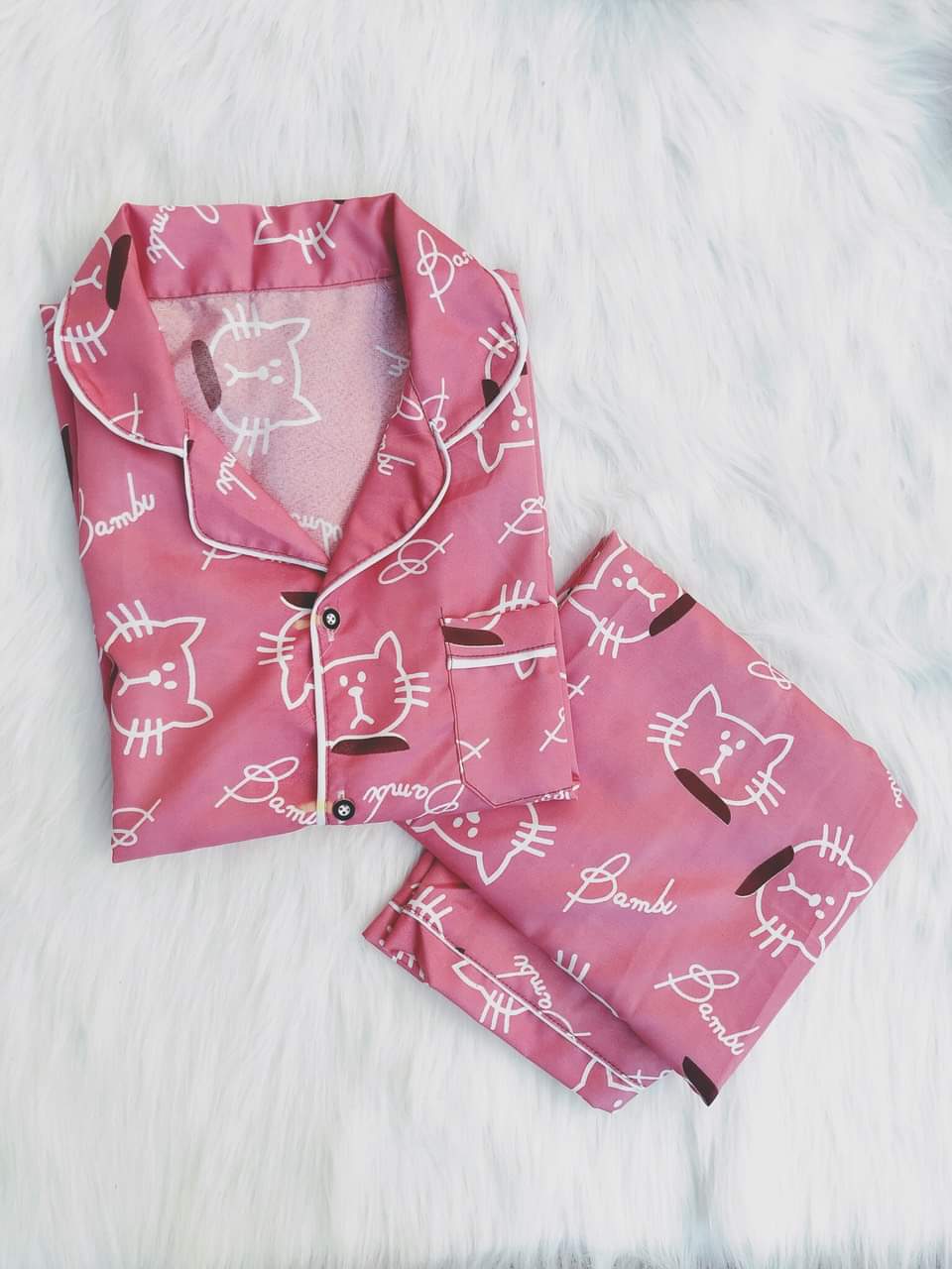 Bộ Pijama nữ mặc nhà, đồ ngủ, thiết kế nhiều hình đẹp dễ thương ( giao ngẫu nhiên )