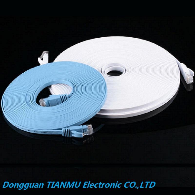 6 gói 15cm 50cm 1m 2m3m5m10m 30m 98FT cáp CAT6 Phẳng UTP Ethernet Mạng RJ45 Miếng Dán LAN cáp màu đen/xanh dương/màu trắng