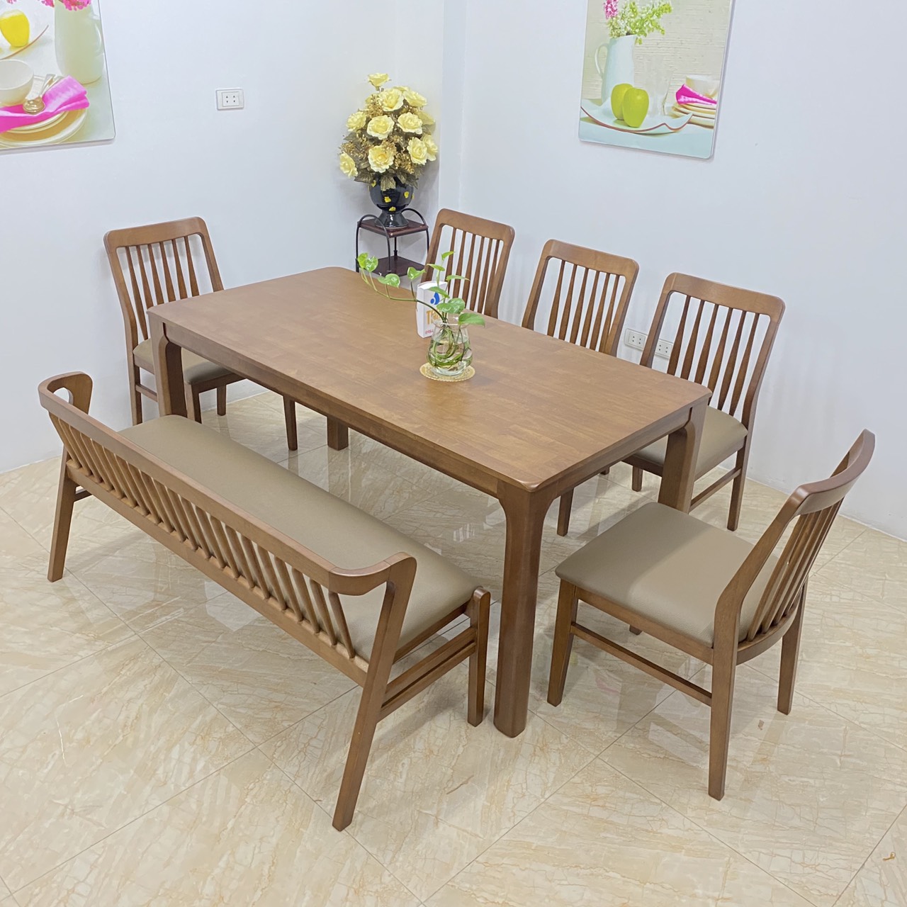 GHẾ BENCH MÙA THU WALNUT 1m4
