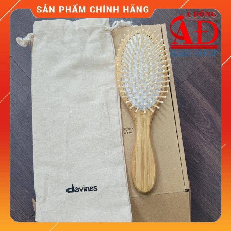 LƯỢC GỖ DAVINES CHẢI MASSAGE THƯ GIẢN DA ĐẦU GIẢM RỤNG TÓC