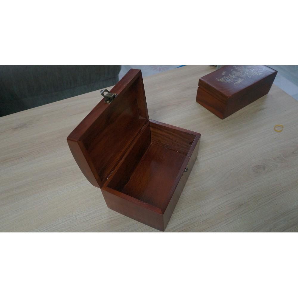 Hộp đựng đồ, đựng trang sức có quai xách gỗ hương
