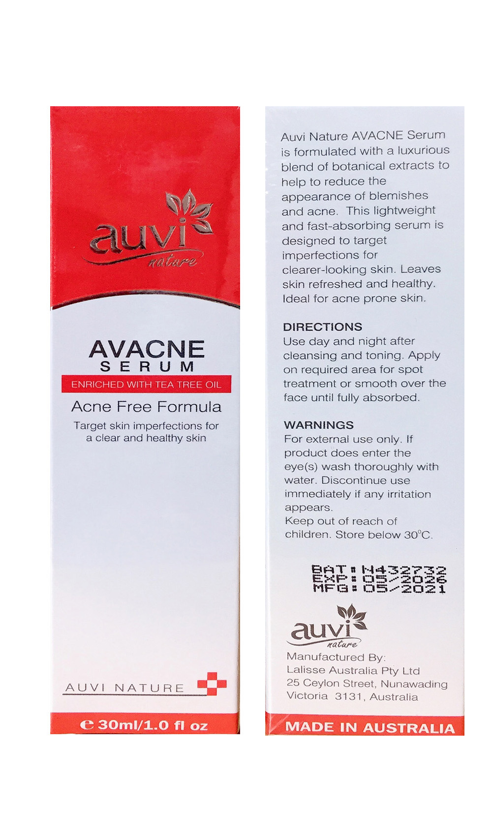 Sản phẩm dưỡng da, hỗ trợ giảm mụn và vết thâm Avacne Serum 30ml