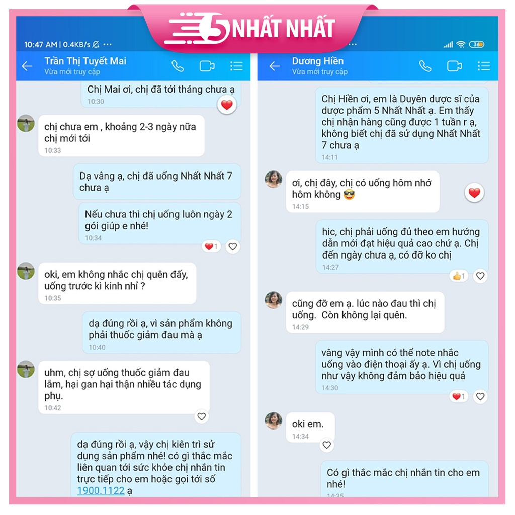 Viên Uống Nhất Nhất 7 - Giảm Đau Bụng Kinh, Điều Kinh Bổ Huyết -