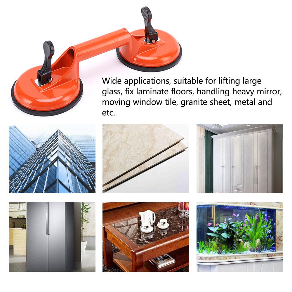 Aluminum Alloy Double Claw Suction Cup High Bearing Capacity Heavy Duty Vacuum Ceramic Tile Lifter for Granite Glass